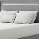 Aliso California King Size Bed | LED Panel Headboard | Metallic Gray BM342375