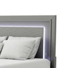 Aliso California King Size Bed | LED Panel Headboard | Metallic Gray BM342375