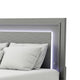 Aliso California King Size Bed | LED Panel Headboard | Metallic Gray BM342375