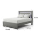 Aliso California King Size Bed | LED Panel Headboard | Metallic Gray BM342375
