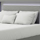 Aliso Full Size Bed | LED Panel Headboard | Modern Metallic Gray BM342376