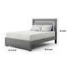 Aliso Full Size Bed | LED Panel Headboard | Modern Metallic Gray BM342376