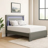 Aliso Full Size Bed | LED Panel Headboard | Modern Metallic Gray BM342376