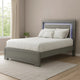 Aliso Full Size Bed | LED Panel Headboard | Modern Metallic Gray