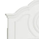 Aleci Twin Size Bed | Crown Molding & Bell-Shaped Design | White BM342378