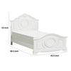 Aleci Twin Size Bed | Crown Molding & Bell-Shaped Design | White BM342378