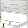 Tory King Size Bed | Wave Texture & Mitered Corners | Modern White BM342382