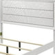 Tory King Size Bed | Wave Texture & Mitered Corners | Modern White BM342382
