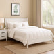 Tory King Size Bed | Wave Texture & Mitered Corners | Modern White
