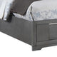 Levice Queen Size Bed | LED Headboard | 2 Footboard Storage Drawers | Gray BM342385
