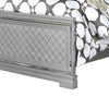 Fery Queen Size Bed | Gray Velvet Upholstery | Silver Mirror Accents BM342388
