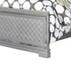 Fery Queen Size Bed | Gray Velvet Upholstery | Silver Mirror Accents BM342388