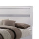 Cevy Full Size Bed | Footboard Drawers | White Wood w Glitter Accents BM342390