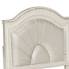 Jisoo Full Size Bed | Pearl White Upholstery | Radial Arch Headboard BM342395