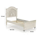 Jisoo Full Size Bed | Pearl White Upholstery | Radial Arch Headboard BM342395