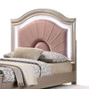Jisoo Full Size Bed | Rose Gold Upholstery | Radial Arch Headboard BM342396