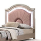 Jisoo Full Size Bed | Rose Gold Upholstery | Radial Arch Headboard BM342396