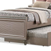 Jisoo Full Size Bed | Rose Gold Upholstery | Radial Arch Headboard BM342396