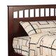 Resy Twin Size Bed | Slatted Headboard & Side Drawers | Cherry Brown BM342398