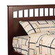 Resy Twin Size Bed | Slatted Headboard & Side Drawers | Cherry Brown