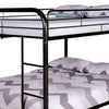Fegy Full Over Full Bunk Bed |Ladder and Rails | Black Metal Frame BM342402