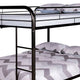 Fegy Full Over Full Bunk Bed |Ladder and Rails | Black Metal Frame BM342402