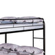 Fegy Full Over Full Bunk Bed |Ladder and Rails | Black Metal Frame BM342402