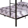 Fegy Full Over Full Bunk Bed |Ladder and Rails | Black Metal Frame BM342402