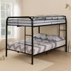 Fegy Full Over Full Bunk Bed |Ladder and Rails | Black Metal Frame