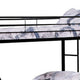 Fegy Twin over Full Bunk Bed with Ladder and Rails | Black Metal Frame BM342403