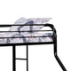 Fegy Twin over Full Bunk Bed with Ladder and Rails | Black Metal Frame BM342403