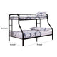Fegy Twin over Full Bunk Bed with Ladder and Rails | Black Metal Frame BM342403