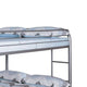 Fegy Full over Full Bunk Bed with Ladder and Rails | Silver Metal Frame BM342404