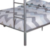 Fegy Full over Full Bunk Bed with Ladder and Rails | Silver Metal Frame BM342404