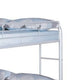 Fegy Full over Full Bunk Bed with Ladder and Rails | White Metal Frame BM342406