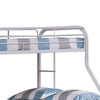 Fegy Twin over Full Bunk Bed with Ladder and Rails | White Metal Frame BM342407