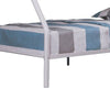 Fegy Twin over Full Bunk Bed with Ladder and Rails | White Metal Frame BM342407
