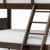 Zedy Twin over Full Bunk Bed with Ladder and Guardrails | Walnut Brown BM342408