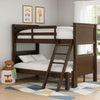 Zedy Twin over Full Bunk Bed with Ladder and Guardrails | Walnut Brown BM342408