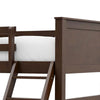 Zedy Twin over Twin Bunk Bed | Ladder and Guardrails | Walnut Brown Wood BM342409
