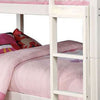 Nedy Full over Full Bunk Bed with Attached Ladder | White Solid Wood BM342410