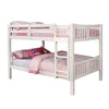 Nedy Full over Full Bunk Bed with Attached Ladder | White Solid Wood BM342410