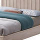 Vasu Full Size Bed | Reeded Headboard | Whitewash Solid Rubberwood