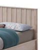 Vasu Full Size Bed | Reeded Headboard | Whitewash Solid Rubberwood BM342415