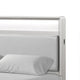 Broy Full Size Bed with LED Bookcase Headboard | Champagne Silver Veneer BM342425