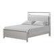 Broy Queen Size Bed with LED Bookcase Headboard | Champagne Silver Veneer BM342426