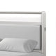 Broy Twin Size Bed with LED Bookcase Headboard | Champagne Silver Veneer BM342427