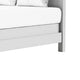 Tela Full Size Bed with Recessed Panel Headboard | Dark Brown Trim | White