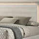 Nomi King Size Bed with LED on Headboard | Antique White Wash Finsih BM342435