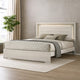 Nomi King Size Bed with LED on Headboard | Antique White Wash Finsih BM342435